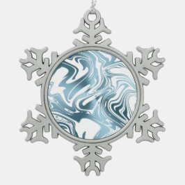 Adorno De Peltre Tipo Copo De Nieve Ornamento de navidad de paleta blanca metálica