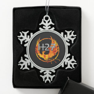 Adorno De Peltre Tipo Copo De Nieve Ornamento de Navidad H27