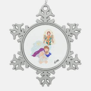Adorno De Peltre Tipo Copo De Nieve Ornamento De Navidad: Nacimiento De Cristo