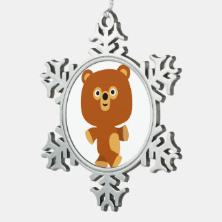 Adorno De Peltre Tipo Copo De Nieve Ornamento De Oberante De Oso De Personalizado Aser