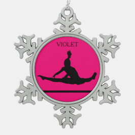 ADORNO DE PELTRE TIPO COPO DE NIEVE ORNAMENTO DE SNOWFLAKE DE GIMNASTICA DE MADERA.