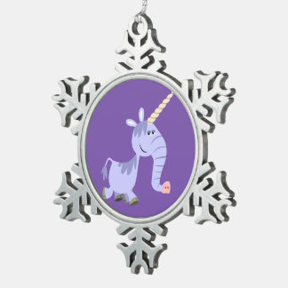 Adorno De Peltre Tipo Copo De Nieve Ornamento de timbre de unicornio de Personalizado 
