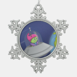 Adorno De Peltre Tipo Copo De Nieve Ornamento de vacaciones primarias de la Tierra