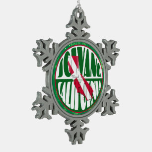 Adorno De Peltre Tipo Copo De Nieve Ornamento del árbol de Navidad danés de Solvang Ca