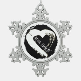 Adorno De Peltre Tipo Copo De Nieve Ornamento del coche del corazón de la luna