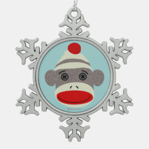 Adorno De Peltre Tipo Copo De Nieve Ornamento del copo de nieve de la cara del mono