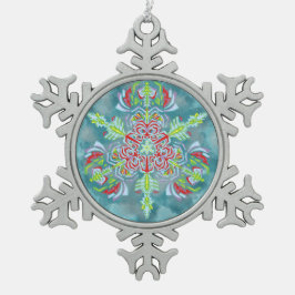 Adorno De Peltre Tipo Copo De Nieve Ornamento del copo de nieve de la reina del hielo