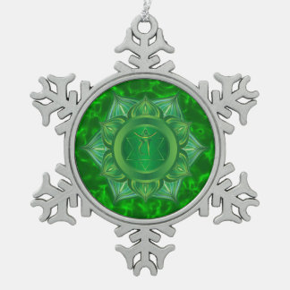Adorno De Peltre Tipo Copo De Nieve Ornamento del copo de nieve del estaño de Chakra