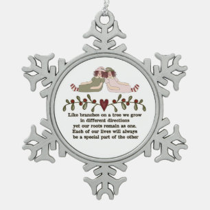 Adorno De Peltre Tipo Copo De Nieve Ornamento del copo de nieve del navidad del día d