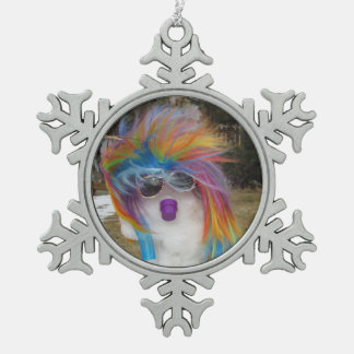 Adorno De Peltre Tipo Copo De Nieve Ornamento del estaño del copo de nieve de Snowlady