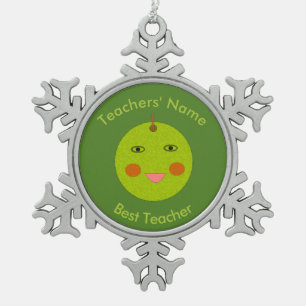 Adorno De Peltre Tipo Copo De Nieve Ornamento del mejor maestro feliz Personalizado de