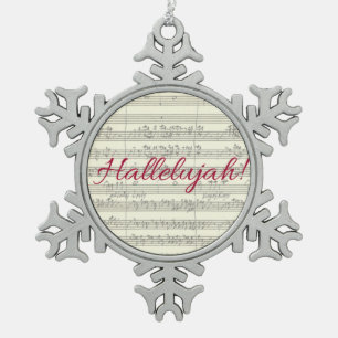 Adorno De Peltre Tipo Copo De Nieve Ornamento del navidad del Hallelujah