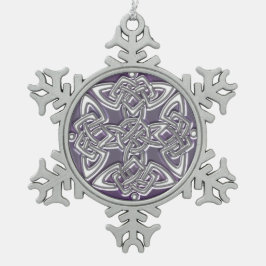 Adorno De Peltre Tipo Copo De Nieve Ornamento del navidad del nudo de Dara del Celtic