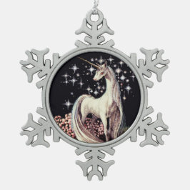 Adorno De Peltre Tipo Copo De Nieve Ornamento del unicornio