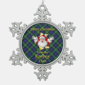 Adorno De Peltre Tipo Copo De Nieve Ornamento escocés del navidad de Forbes del clan