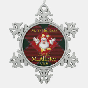 Adorno De Peltre Tipo Copo De Nieve Ornamento escocés del navidad de McAllister del
