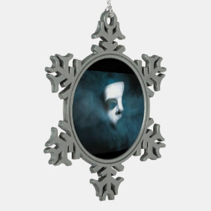 Adorno De Peltre Tipo Copo De Nieve Ornamento fantasma del copo de nieve de la máscara