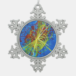 Adorno De Peltre Tipo Copo De Nieve Ornamento feriado de Higgs Boson
