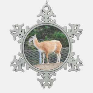 Adorno De Peltre Tipo Copo De Nieve Ornamento Guanaco #1 de copo de nieve