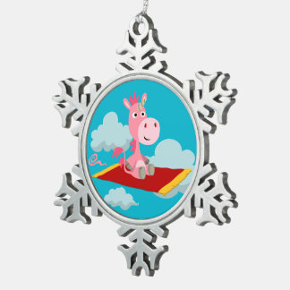 Adorno De Peltre Tipo Copo De Nieve Ornamento Metalizado de la alfombra mágica de unic