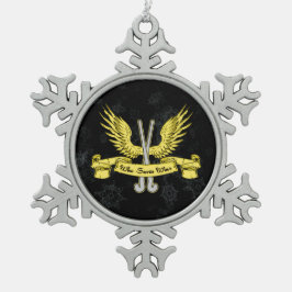 Adorno De Peltre Tipo Copo De Nieve Ornamento navideño de gafas de hockey sobre hierba