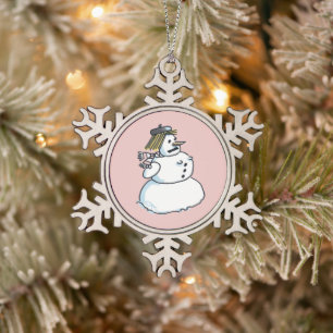 Adorno De Peltre Tipo Copo De Nieve Ornamento navideño de nieve peter