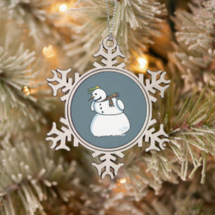 Adorno De Peltre Tipo Copo De Nieve Ornamento navideño de snowflake