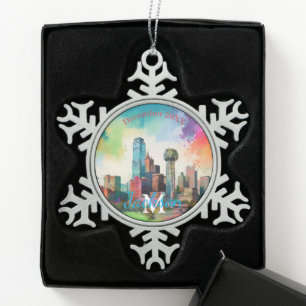 Adorno De Peltre Tipo Copo De Nieve Ornamento navideño de Snowflake Pewter en el Skyli