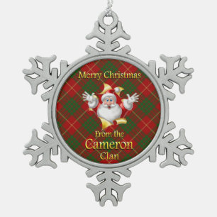 Adorno De Peltre Tipo Copo De Nieve Ornamento navideño del clan escocés Cameron