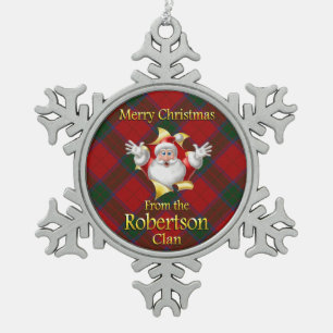 Adorno De Peltre Tipo Copo De Nieve Ornamento navideño del clan escocés Robertson