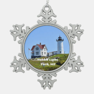 Adorno De Peltre Tipo Copo De Nieve Ornamento navideño del Faro Nubble