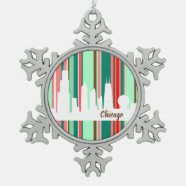 Adorno De Peltre Tipo Copo De Nieve Ornamento navideño moderno de Chicago