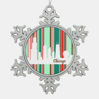 Adorno De Peltre Tipo Copo De Nieve Ornamento navideño moderno de Chicago