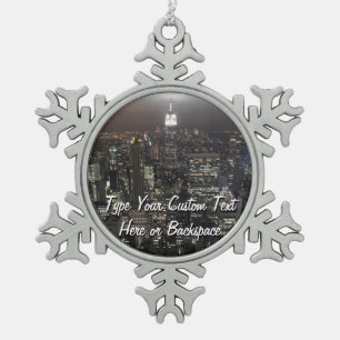 Adorno De Peltre Tipo Copo De Nieve Ornamento neoyorquino personalizado