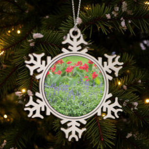 Adorno De Peltre Tipo Copo De Nieve Ornamento personalizado de copo de nieve con timbr