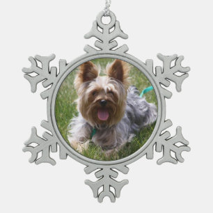 Adorno De Peltre Tipo Copo De Nieve Ornamento personalizado de copo de nieve fotográfi