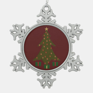 Adorno De Peltre Tipo Copo De Nieve Ornamento Premium para Navidades con relleno