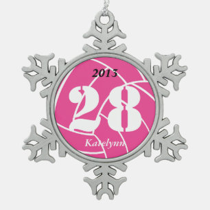 Adorno De Peltre Tipo Copo De Nieve Ornamento rosado personalizado personalizado del