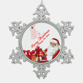 Adorno De Peltre Tipo Copo De Nieve Ornamento Santa de Copo de Nieve