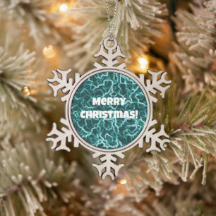Adorno De Peltre Tipo Copo De Nieve Ornamento verde de Navidad de invierno con copas d