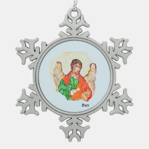 Adorno De Peltre Tipo Copo De Nieve Ornamentos de Navidad / Archangle Raphael