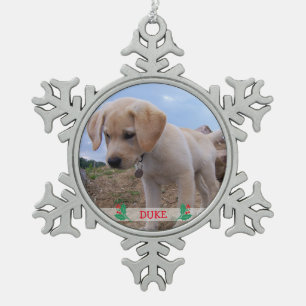 Adorno De Peltre Tipo Copo De Nieve Ornamentos de Navidad para perros Pewer foto perso