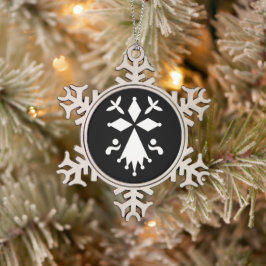 Adorno De Peltre Tipo Copo De Nieve Ornement Flocon De Neige Hermine de Bretagne