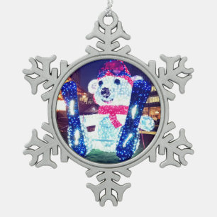 Adorno De Peltre Tipo Copo De Nieve Oso de luz