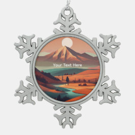 Adorno De Peltre Tipo Copo De Nieve paisaje boho