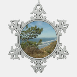 Adorno De Peltre Tipo Copo De Nieve Paisaje de Torrey Pine y costa de California