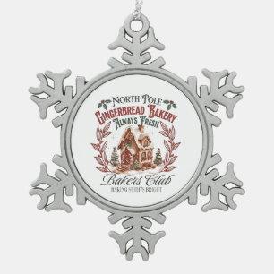Adorno De Peltre Tipo Copo De Nieve Pan de jengibre Polo Norte Apenas siempre frescos