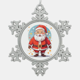 Adorno De Peltre Tipo Copo De Nieve Papá Noel