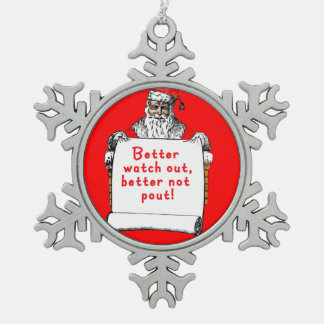 Adorno De Peltre Tipo Copo De Nieve Papá Noel mejor tiene cuidado el ornamento de