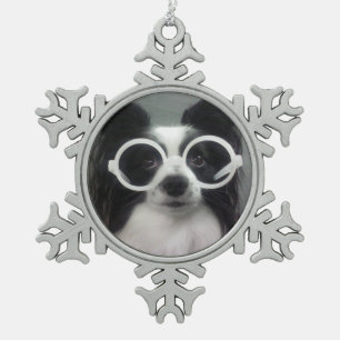 ADORNO DE PELTRE TIPO COPO DE NIEVE PAPILLON